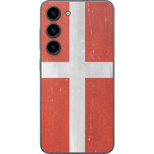 Denmark Flag Distressed Galaxy S23 Skin